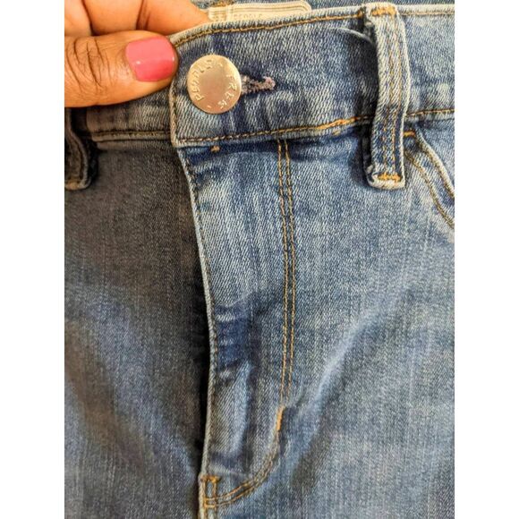 Free People Skinny Jeans Womens Size 27 Blue Mid Rise Cropped Frayed Hem Stretch - Picture 5 of 9